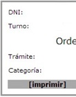 Ticket de turno para reemplazo